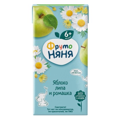 Сок Фрутоняня Яблоко, липа и ромашка, 0,2 л