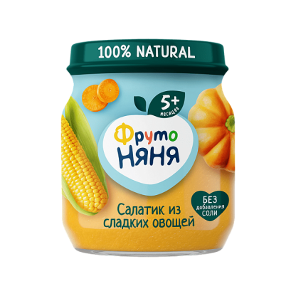ПЮРЕ ФРУТОНЯНЯ Салатик из сладких овощей 100г