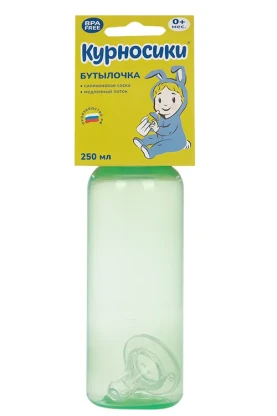 Бутылочка Курносики 0+ силик.соска 250мл