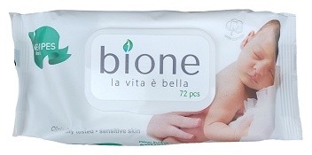 Влажные салфетки Bione 72 шт