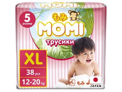 Подгузники-трусики momi xl 12-20кг 38шт