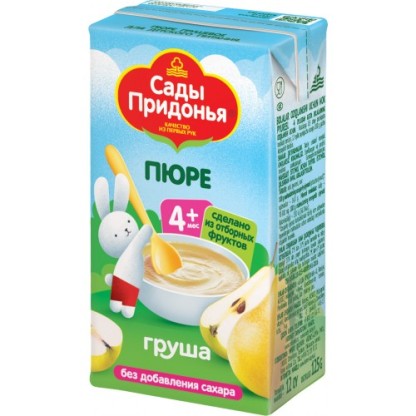 125гр сады придонья  пюре грушевое